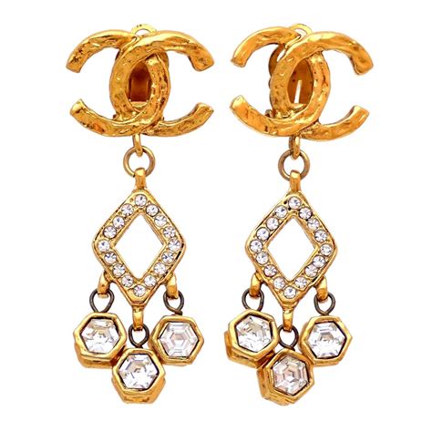 chanel classic cc earrings|authentic chanel cc earrings.